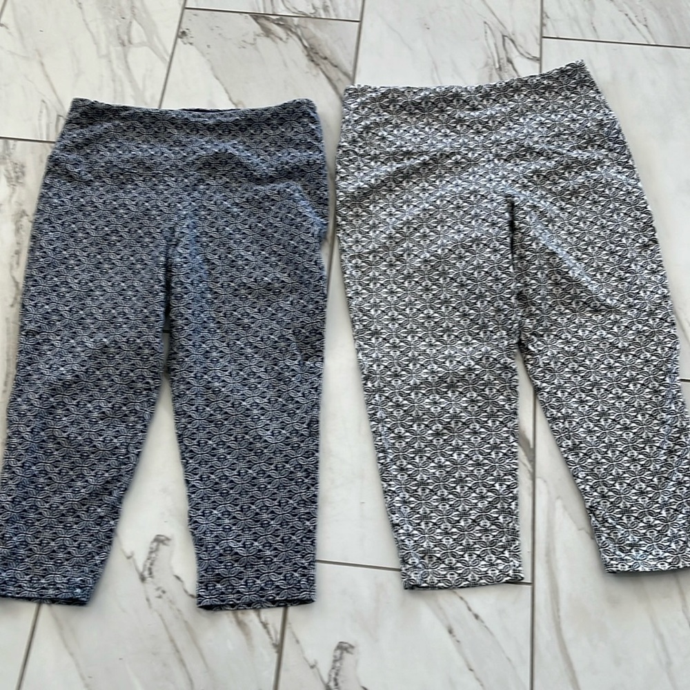 2 pair cotton/spandex capris.